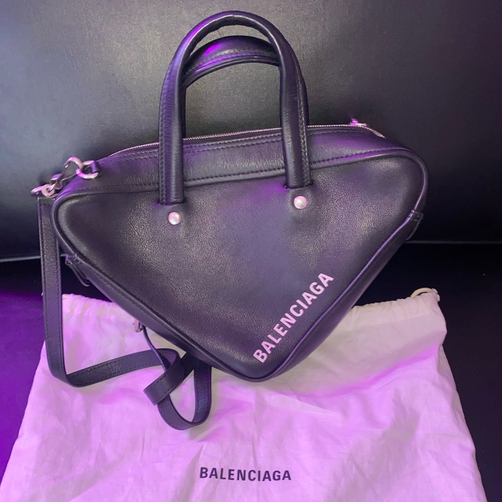 Balenciaga Triangle Bag, Black (Size Small)